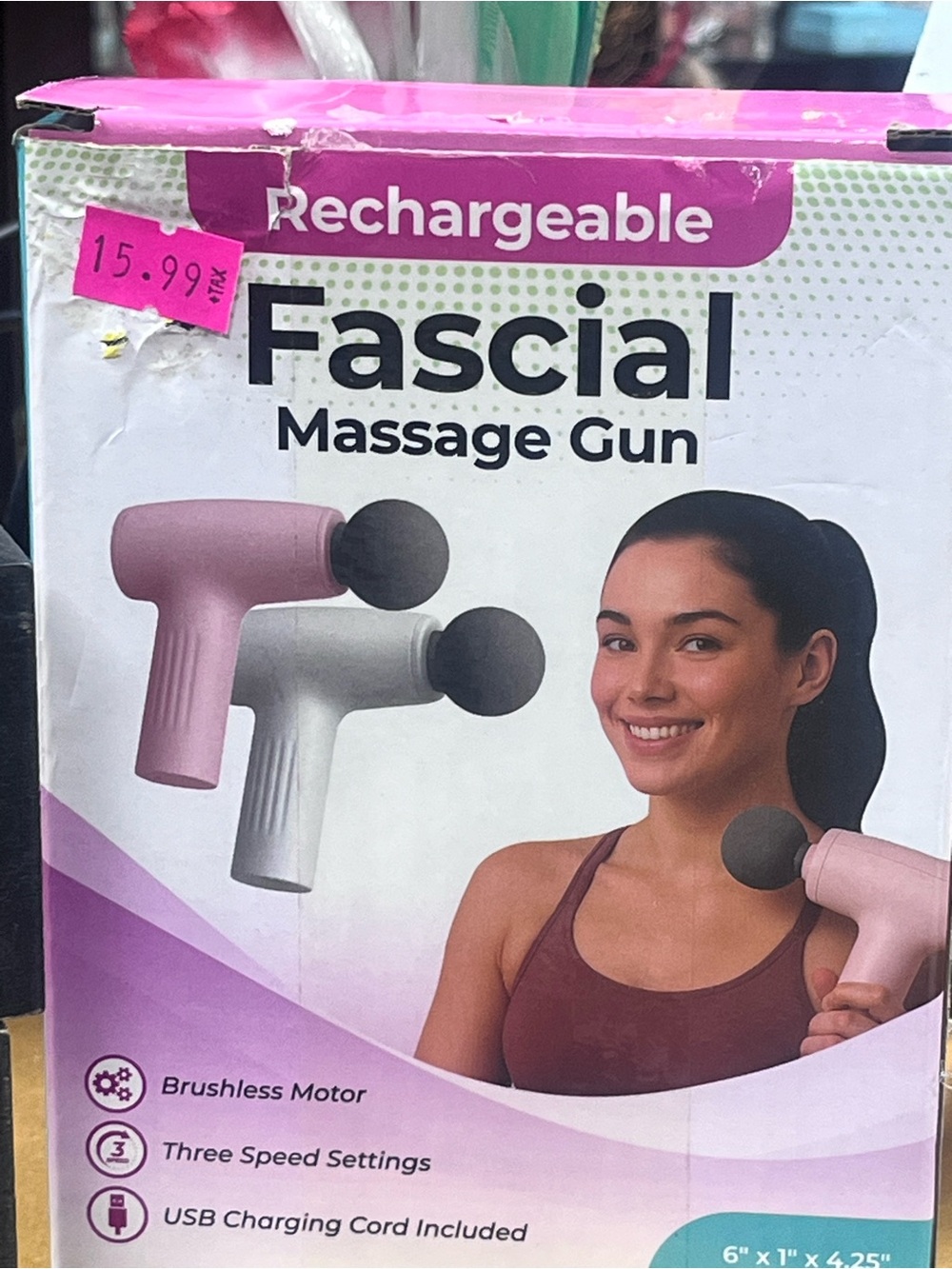 Rechargeable Facial Massage Gun - Pink